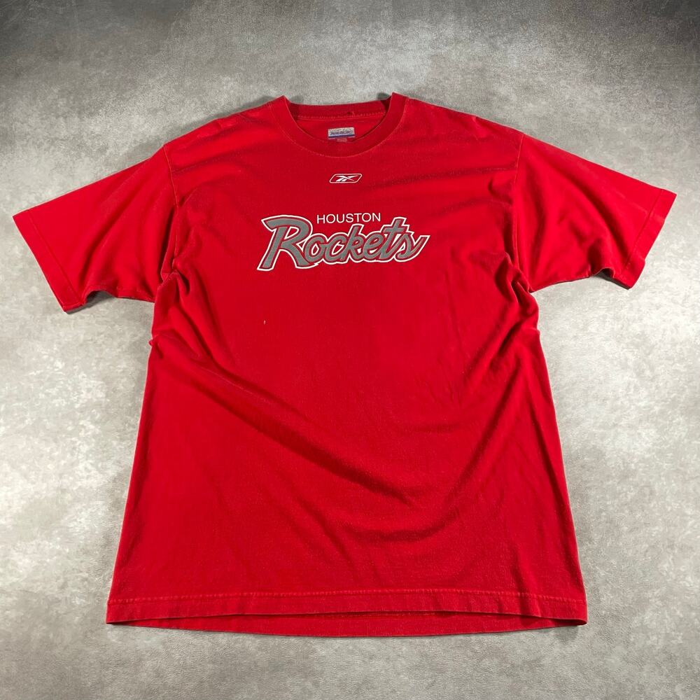 Vintage Reebok Houston Rockets Basketball Mens Large T-shirt